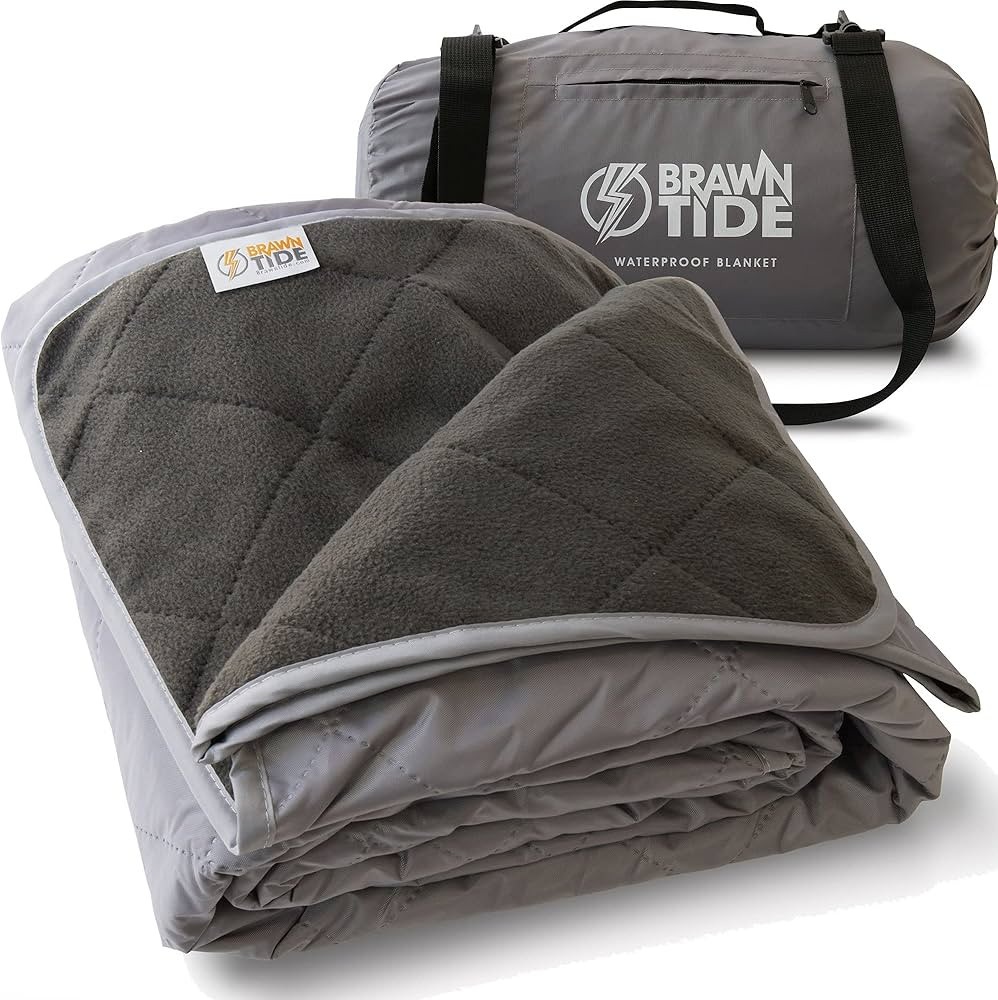 BRAWNTIDE Large Outdoor Waterproof Blanket - Quilted, Extra Thick Fleece, Warm, Windproof, Sandpr... | Amazon (US)