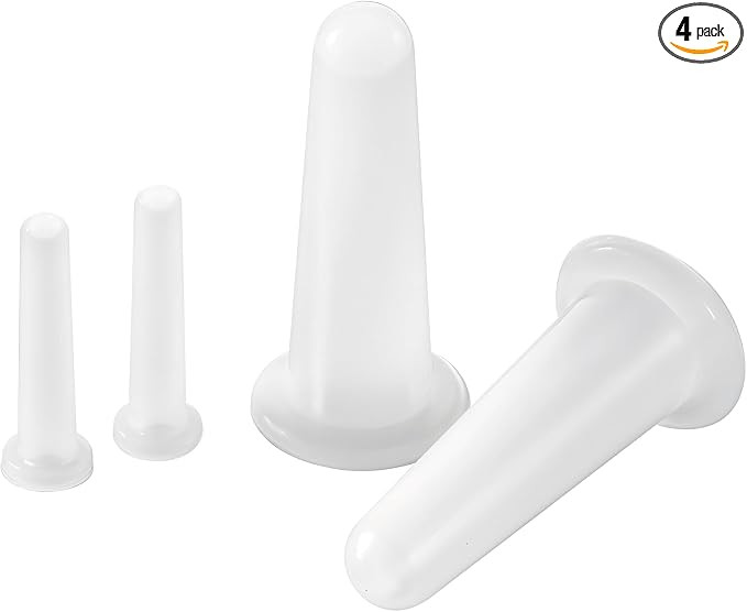 Facial Cupping Therapy Set - 4Pcs Silicone Vacuum Massage Cups for Face and Eye, Anti-Cellulite S... | Amazon (UK)