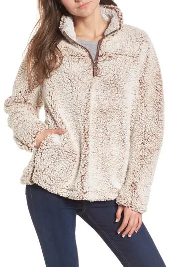 Women's Thread & Supply Wubby Fleece Pullover, Size Small - Brown | Nordstrom