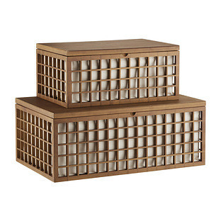 The Container Store® Large Shoji Lidded Box Ink Black | The Container Store