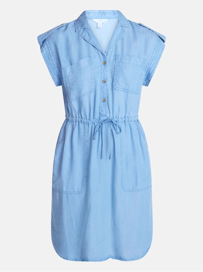 Time and Tru Women's Utility Shirtdress, Sizes XS-XXXL | Walmart (US)