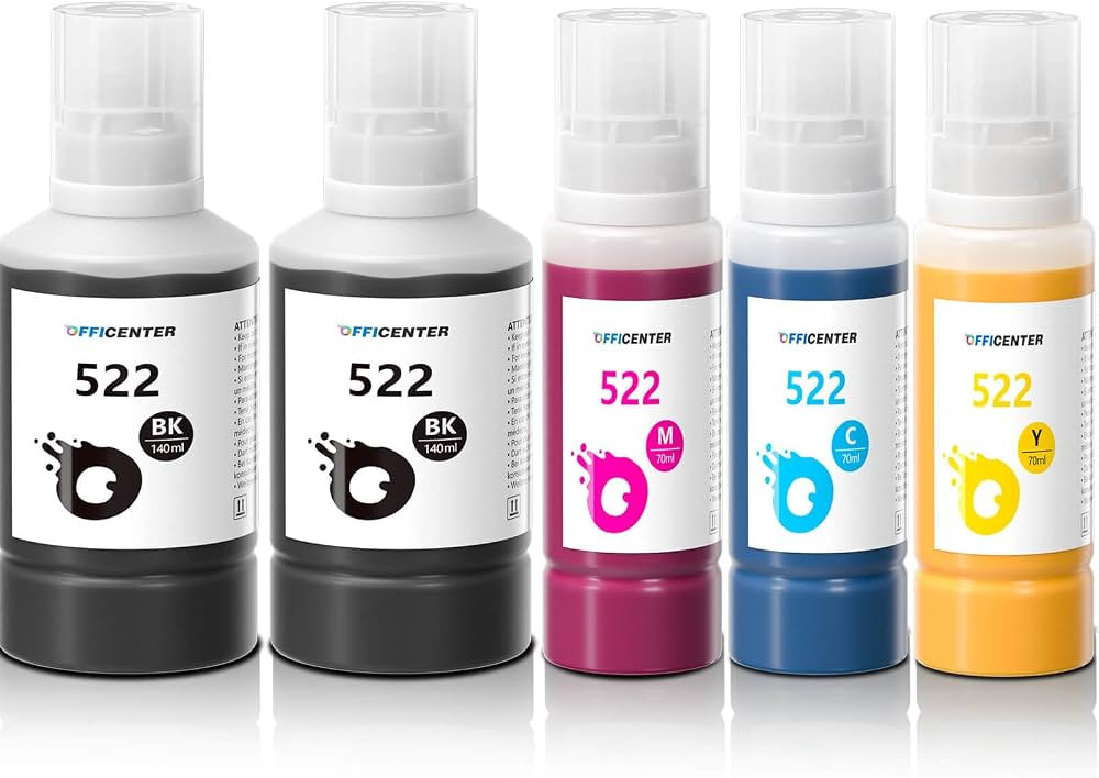 T522 522 Ink Refill Bottles for Ecotank ET-2760 ET-4760 ET-2750 ET-2720 ET-3760 ET-2850 ET-15000 ... | Amazon (US)