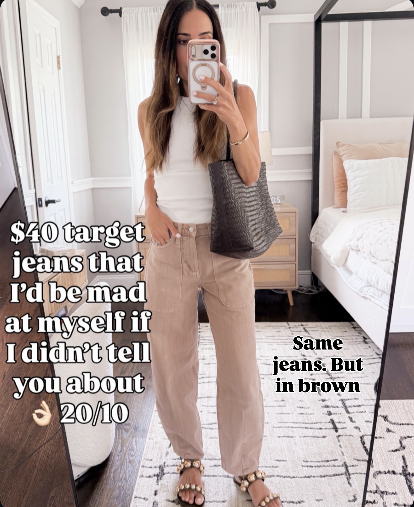 Same Target jeans in brown 🍂🤎 wearing 00

#LTKootd #LTKOver40 #LTKSeasonal
