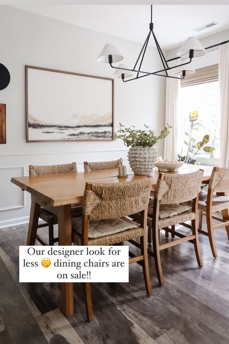 Dining chairs are on sale!! Dining room decor, seagrass dining chairs, black chandelier, modern chandelier

#LTKSaleAlert #LTKHome