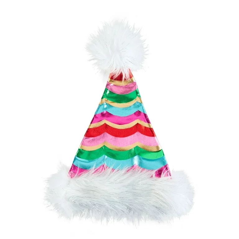 Packed Party "Here Comes Santa" Multi-Color Christmas Holiday Santa Hat for Adults - Walmart.com | Walmart (US)