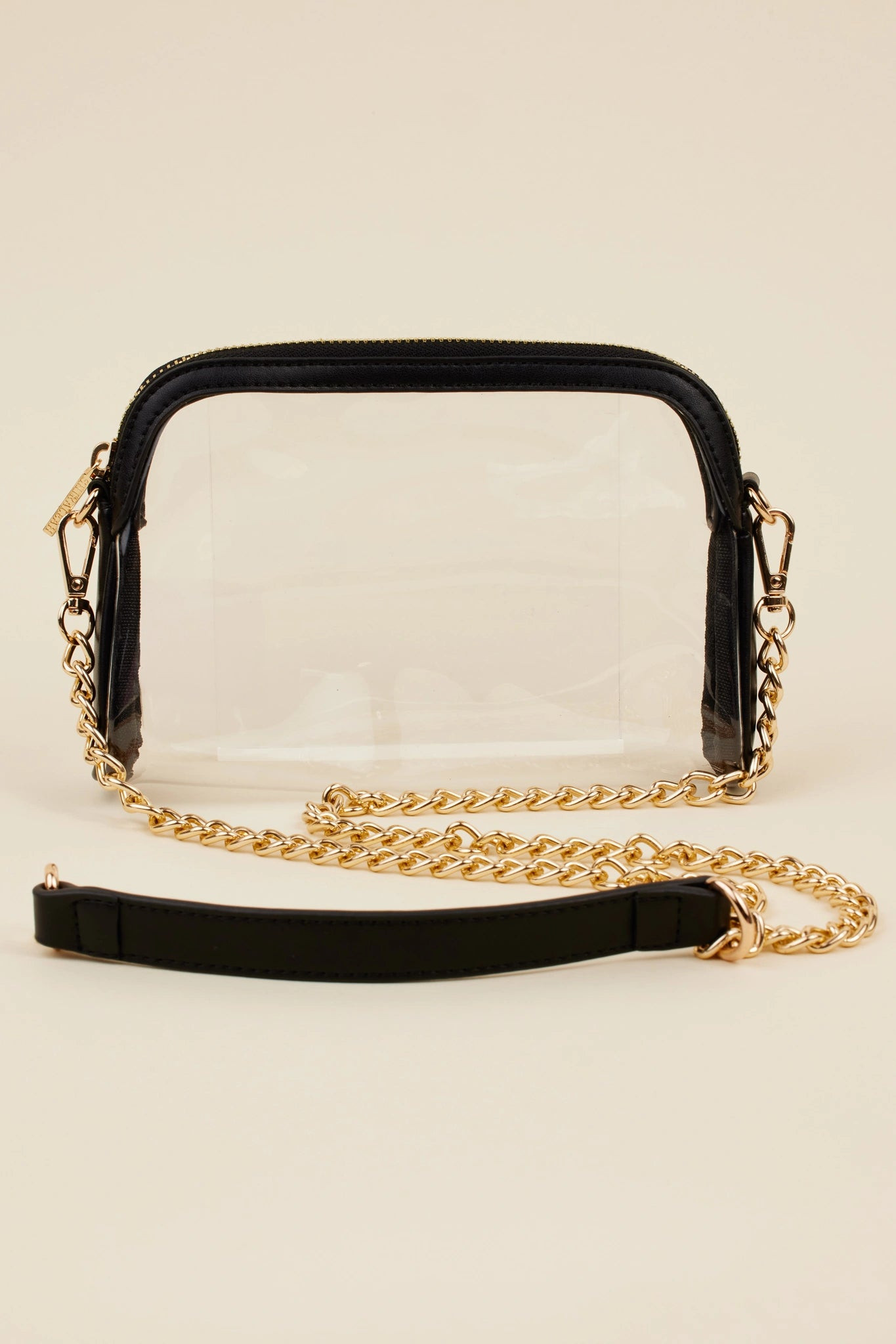 Mindy Clear Crossbody- Black | Avara