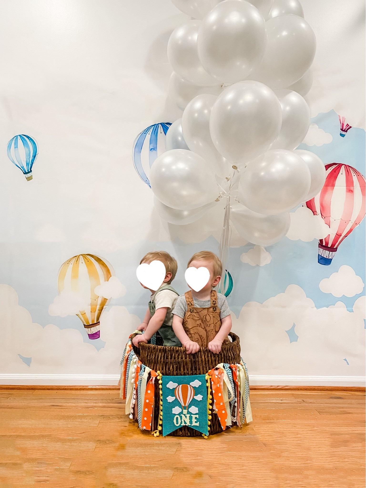 Hot air balloon photo prop for twins first birthday party!

#LTKbaby #LTKkids #LTKFestival