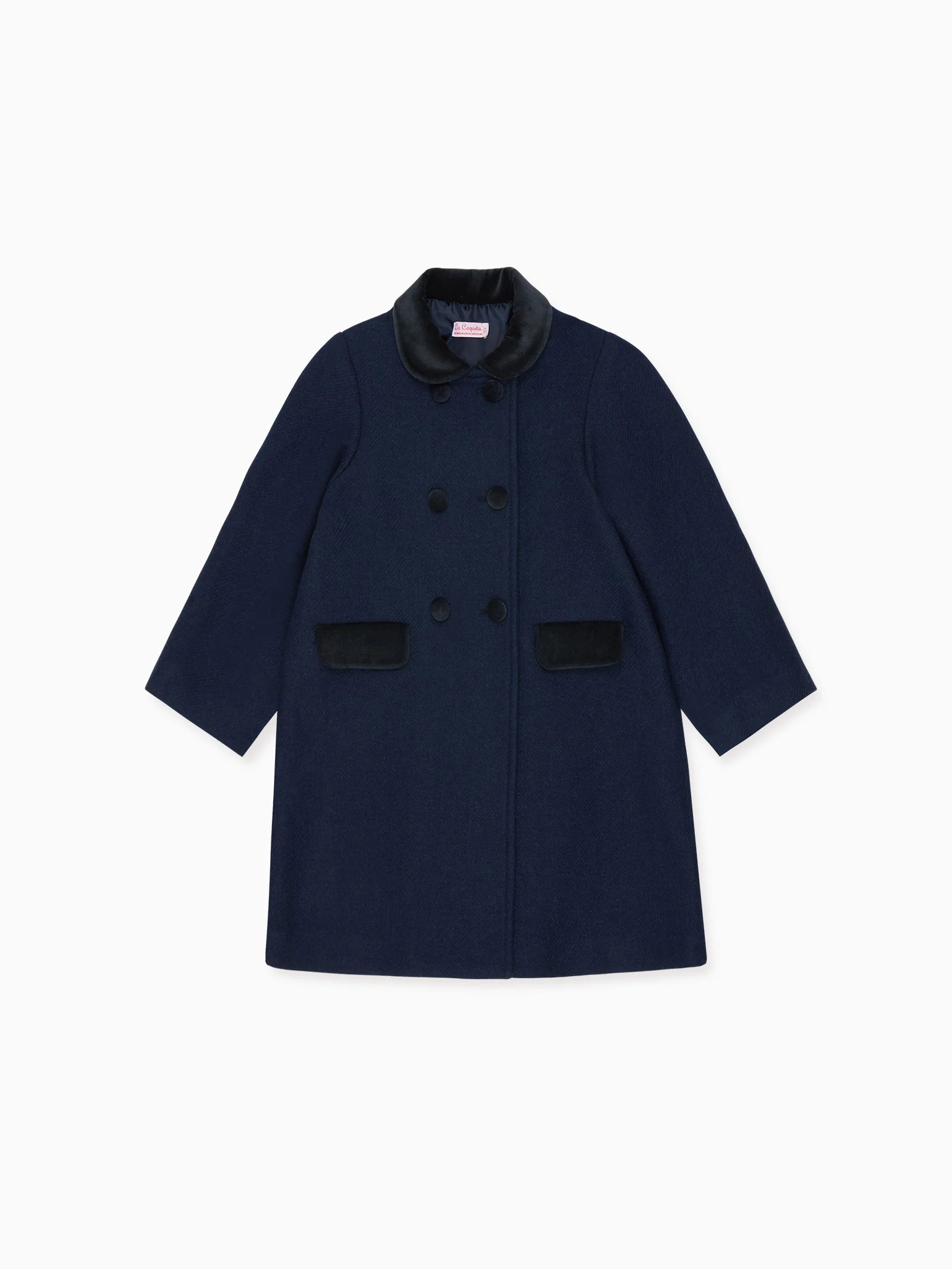 Navy Arrieta Girl Coat | La Coqueta (US)