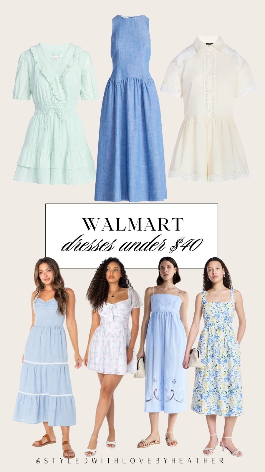Walmart dresses that look WAY more expensive than they are 🤍✨

Found so many pretty spring and summer styles under $40 lately… soft colors, flattering fits, and the kind of dresses that look effortless but still put together.

Linked all my favorites in LTK 🌸

#LTKsummer #LTKeurope #LTKbeauty