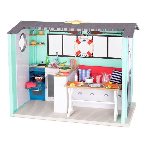 Our Generation Seaside Beach House Playset for 18" Dolls | Target