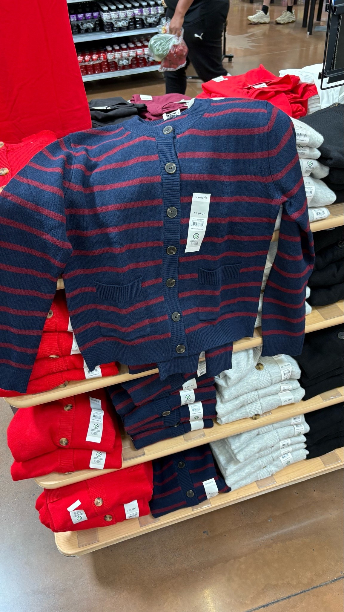 Cardigan that can be worn as a layer or as a top.