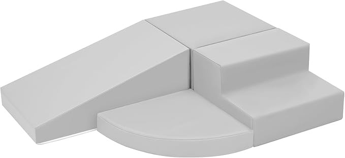 4-Piece Set Gray Baby Foam Climbing Blocks for Toddlers - Baby Climbing Toys for Toddlers Indoor ... | Amazon (US)