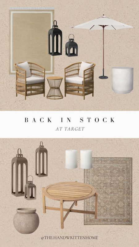 Outdoor items restocked! 

Several pieces from my patio are back in stock! These lanterns are my favorite! Really heavy and have held up well!

Studio McGee
Amber interiors
Target
Amazon home
Outdoor lantern
Rattan patio furniture
Outdoor rug

#LTKsalealert #LTKFind #LTKhome