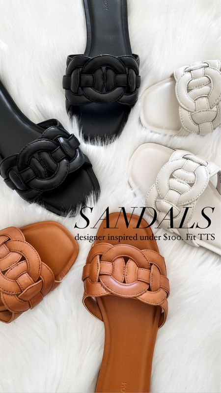 Designer inspired sandals under $100! Fit tts #sandals 

#LTKfindsunder100 #LTKshoecrush