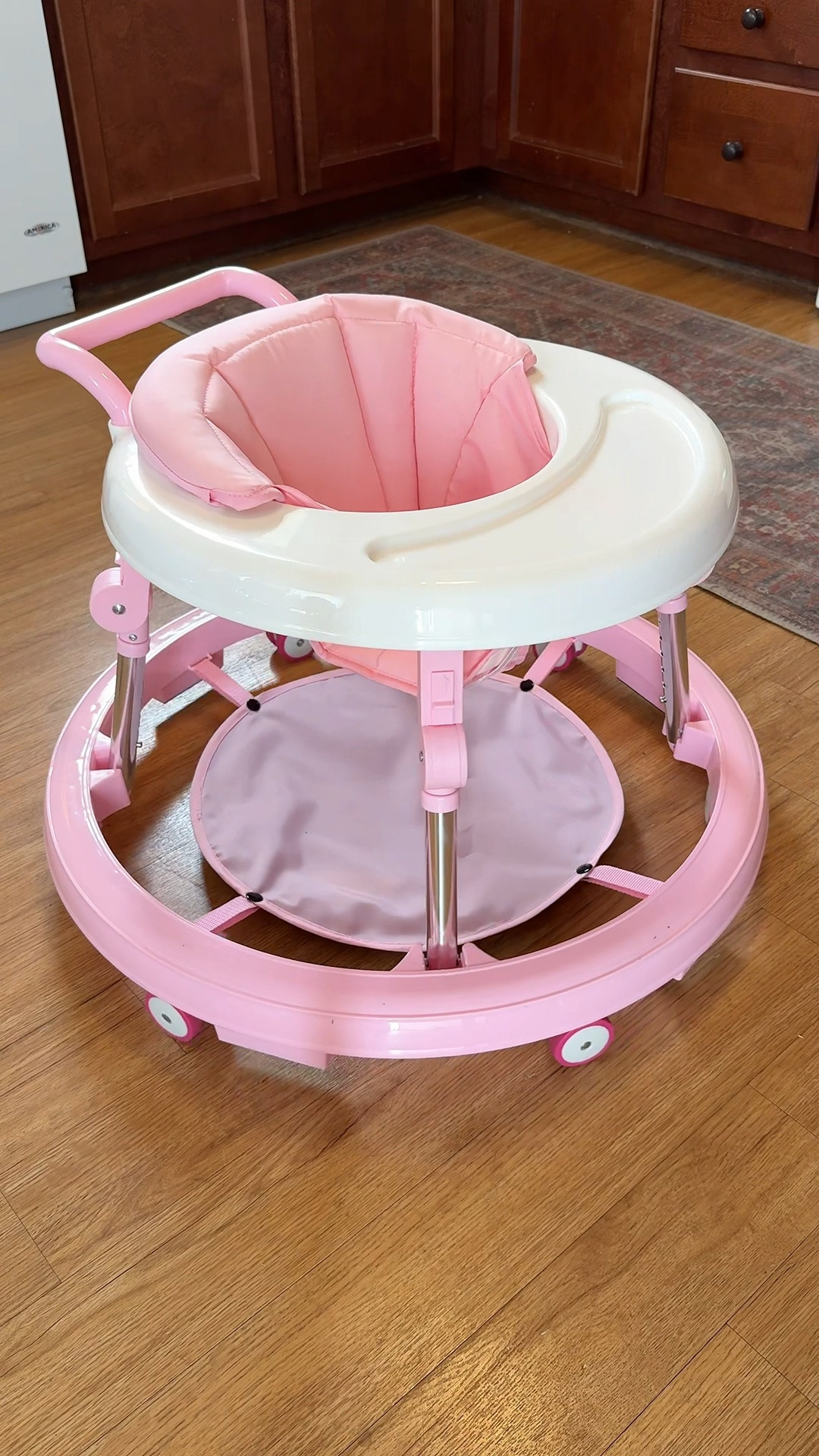 Not only does this walker roll easily and prevent your baby from getting stuck in corners with its round shape, but it also folds flat for travel and doubles as a feeding seat it quickly turned into one of those "how did we live without this" items

#LTKBump #LTKBaby #LTKmomlife