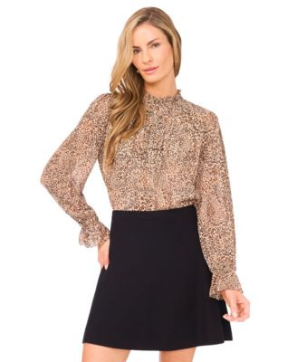 Women's Shirring Long Sleeve Top | Macy's