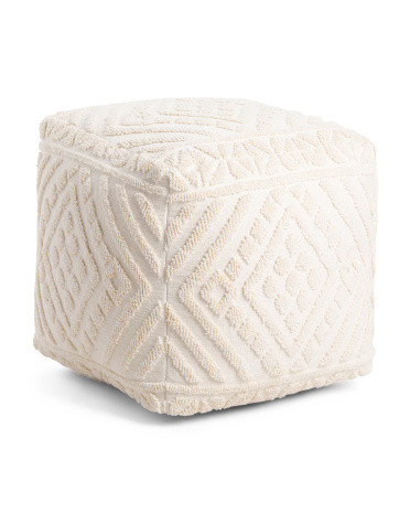 18x18 Textured Pouf | TJ Maxx