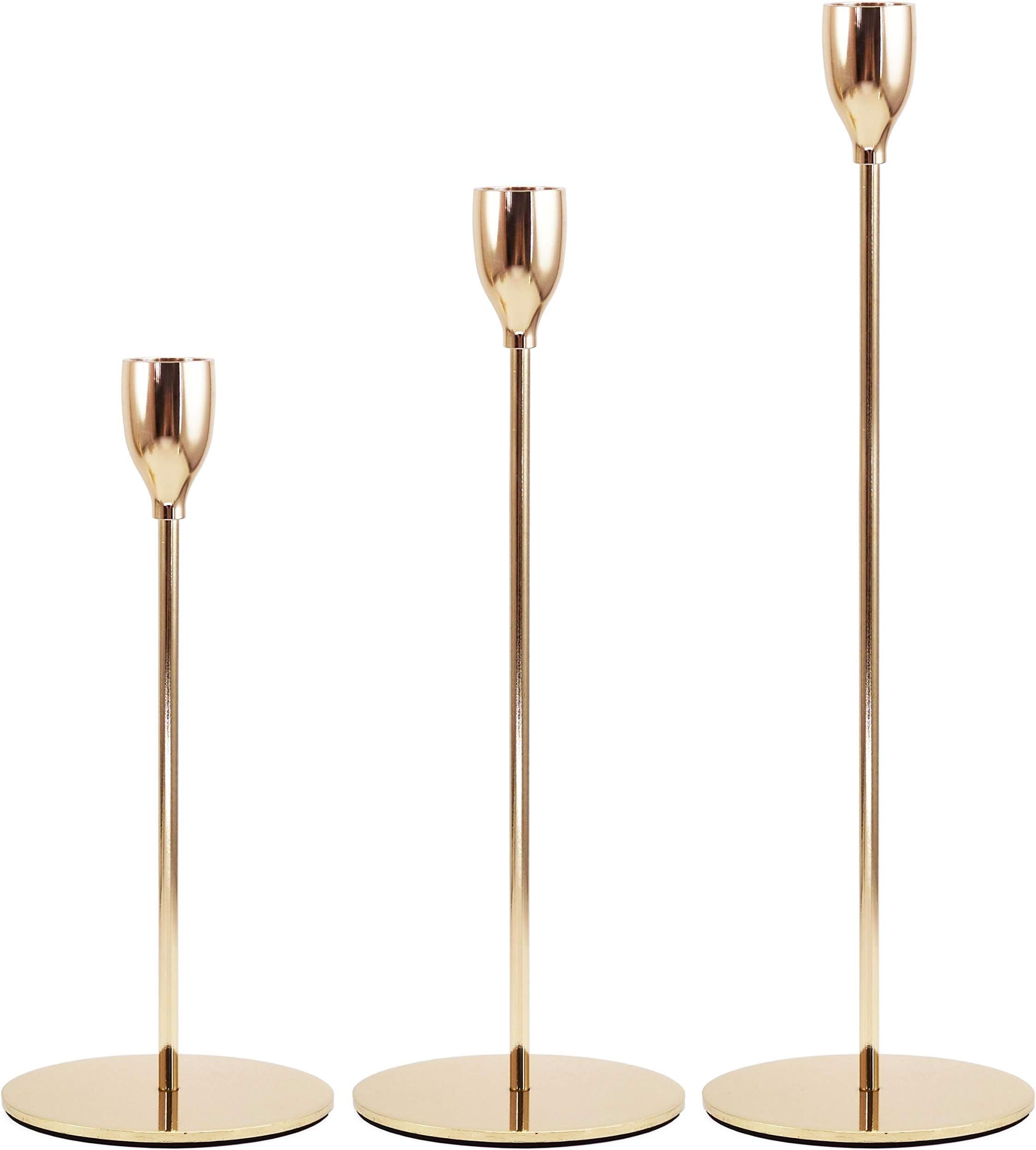 for "gold candle holders set of 3" | Amazon (US)