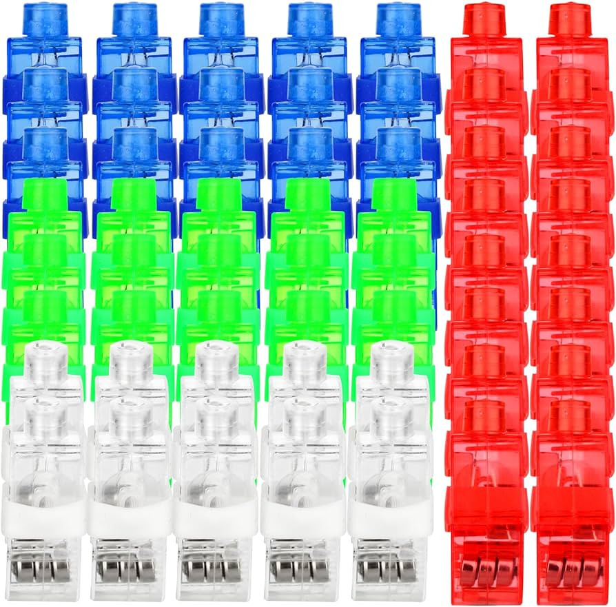 60Pcs LED Finger Lights Mini Finger Flashlights for Kids Glow, Novelty Toys Party Favors for Birt... | Amazon (US)