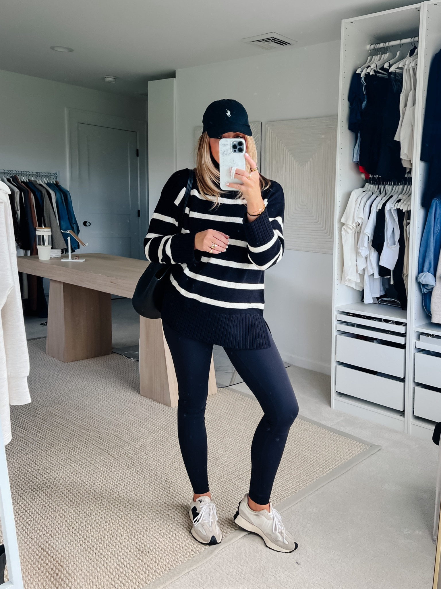 Mom uniform with leggings. Best Amazon Leggings. Oversized Cotton Turtleneck Sweater - size up 1 for similar fit. Wearing medium. Size down 1 in leggings. 

#LTKFindsUnder50 #LTKSaleAlert