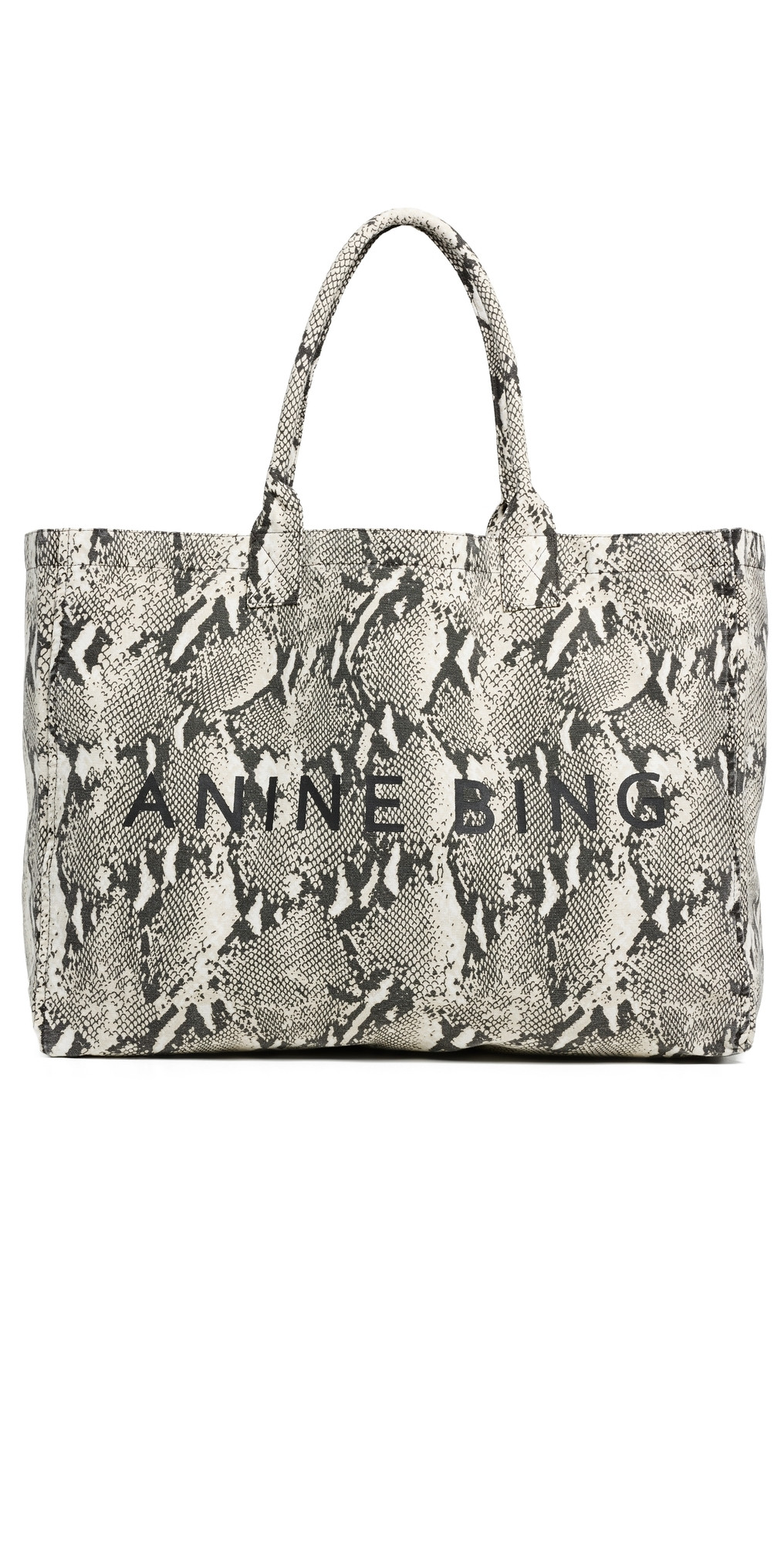 ANINE BING Leo Canvas Tote Python One Size | Shopbop