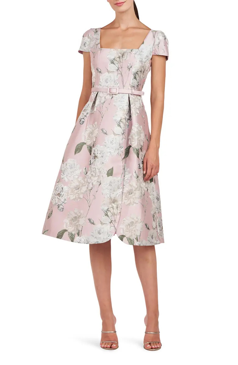 Kay Unger Mira Floral Fit & Flare Midi Dress | Nordstrom | Nordstrom