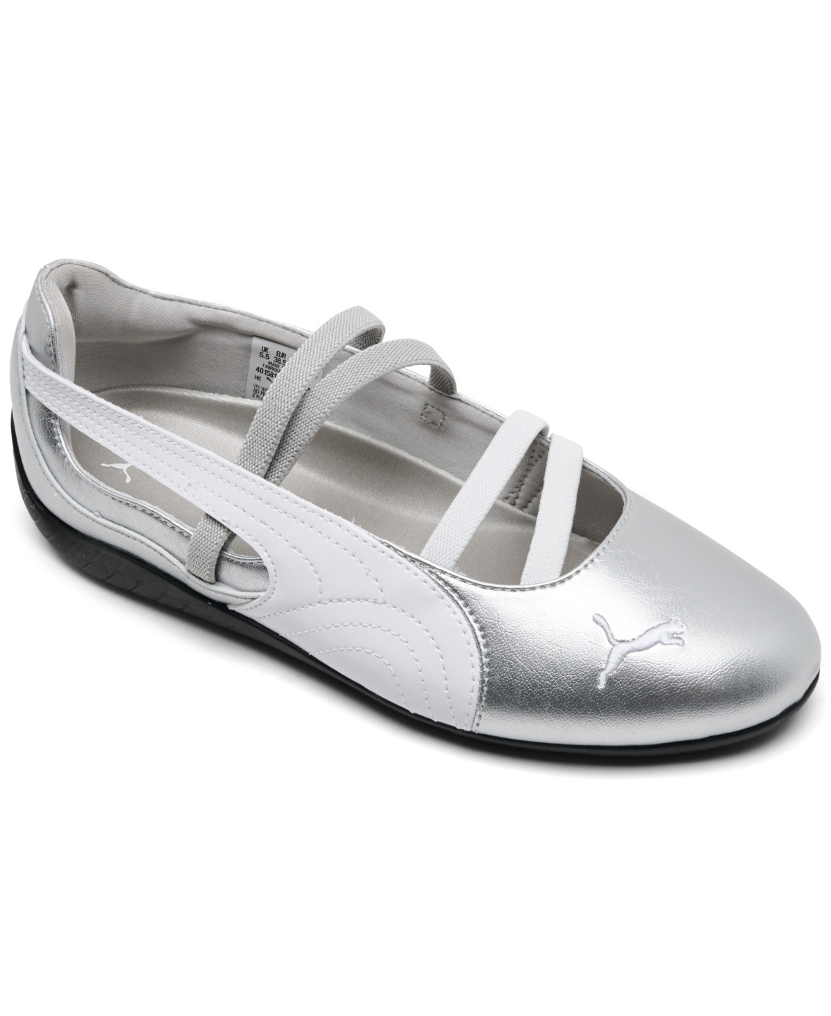 Puma Women's Speedcat Ballet Shoes from Finish Line - Metallic, White | Macy's