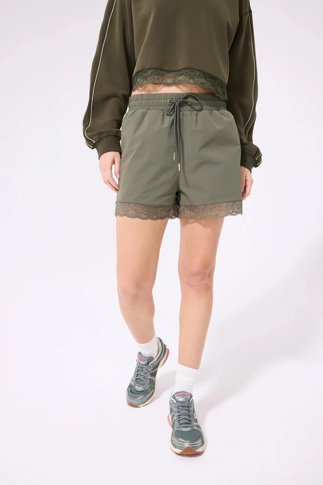 Lace Trim Short in Moss | Terez