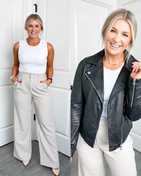 This fall look is work approved and perfect for HH Drinks with your girls or SO

for me sizing up in the trouser is the best.


#LTKfindsunder100 #LTKxMadewell #LTKfindsunder50
