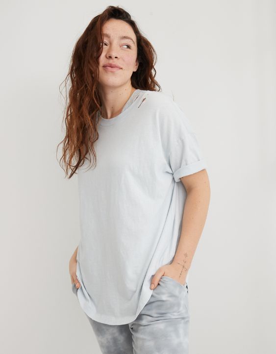 Aerie Destroyed Boyfriend T-Shirt | American Eagle Outfitters (US & CA)