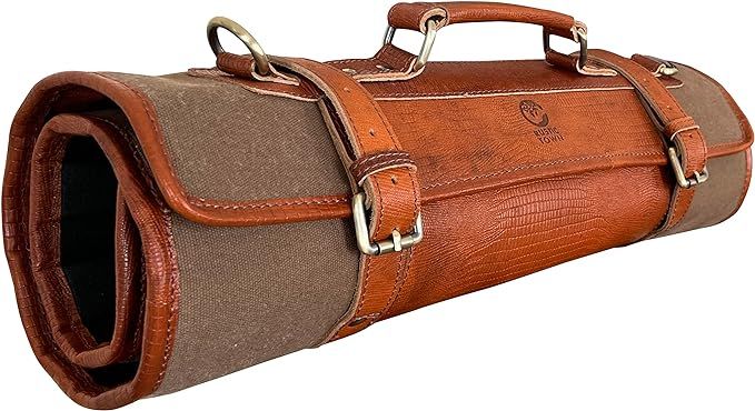 Rustic Town Genuine Leather Chef Knife Roll All Purpose Chef Roll | Amazon (US)