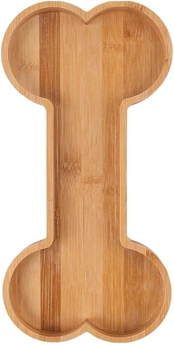 Dog Serving Tray Birthday Party Supplies Bone Serving Tray Wooden Cutting Board Candy Dish Bowl | Amazon (US)