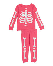 2pc Infant Glow In The Dark Skeleton Sleepwear Set | Marshalls
