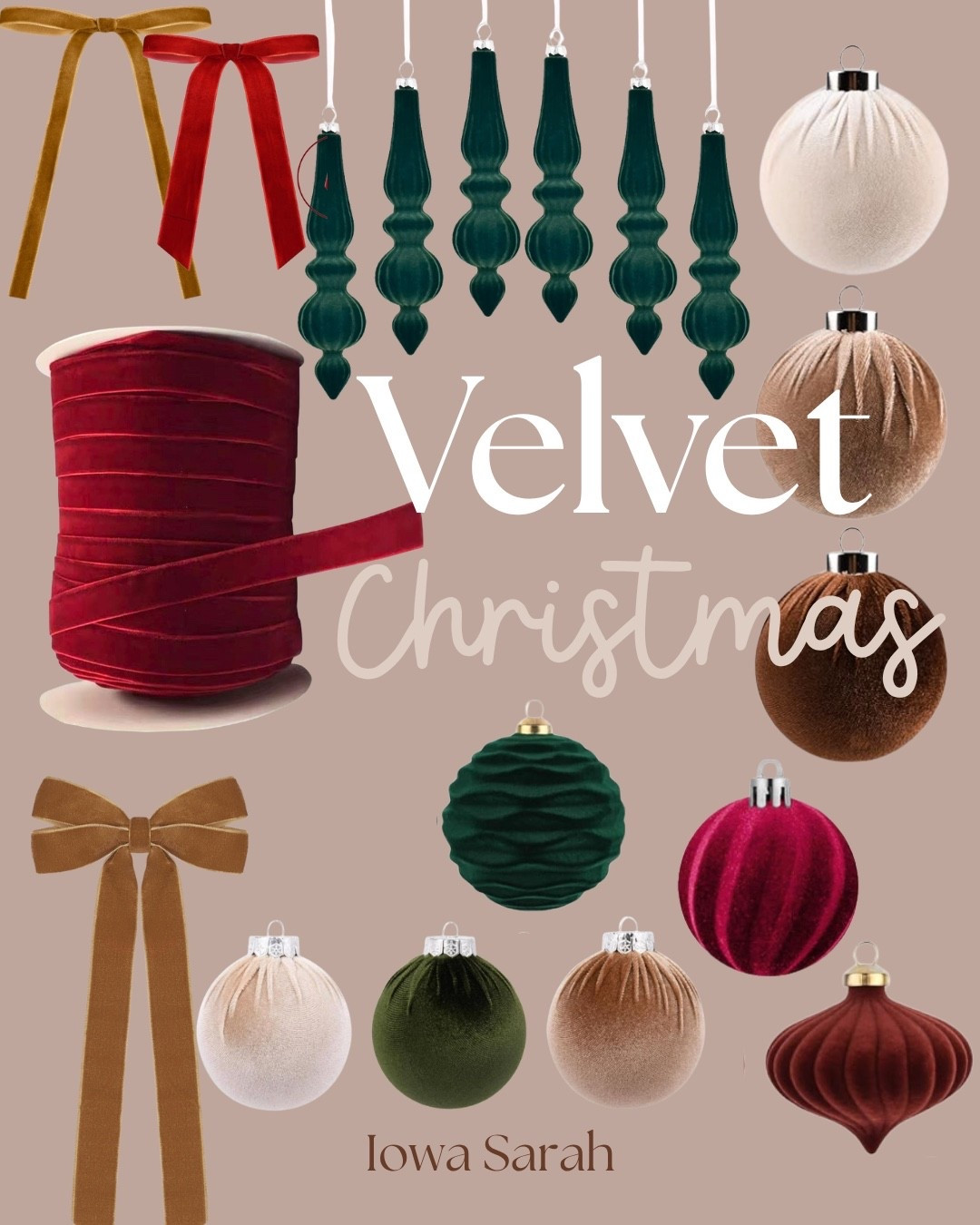 Bring warmth and texture to your holiday decor with rich velvet ribbons, ornaments, and bows in deep jewel tones and cozy neutrals. Perfect for creating that timeless, elegant look all season long.

#LTKSeasonal #LTKHome #LTKHoliday