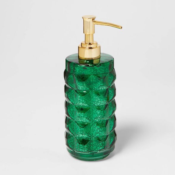 Indo Chic Mercury Glass Soap/Lotion Dispenser Green - Threshold™ | Target