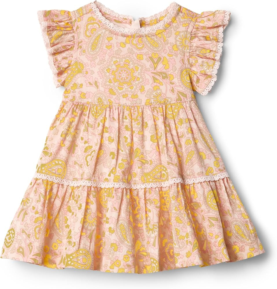 Amazon Essentials x Sofia Grainge Toddlers and Baby Girls' Woven Ruffle Sleeve Dress | Amazon (US)