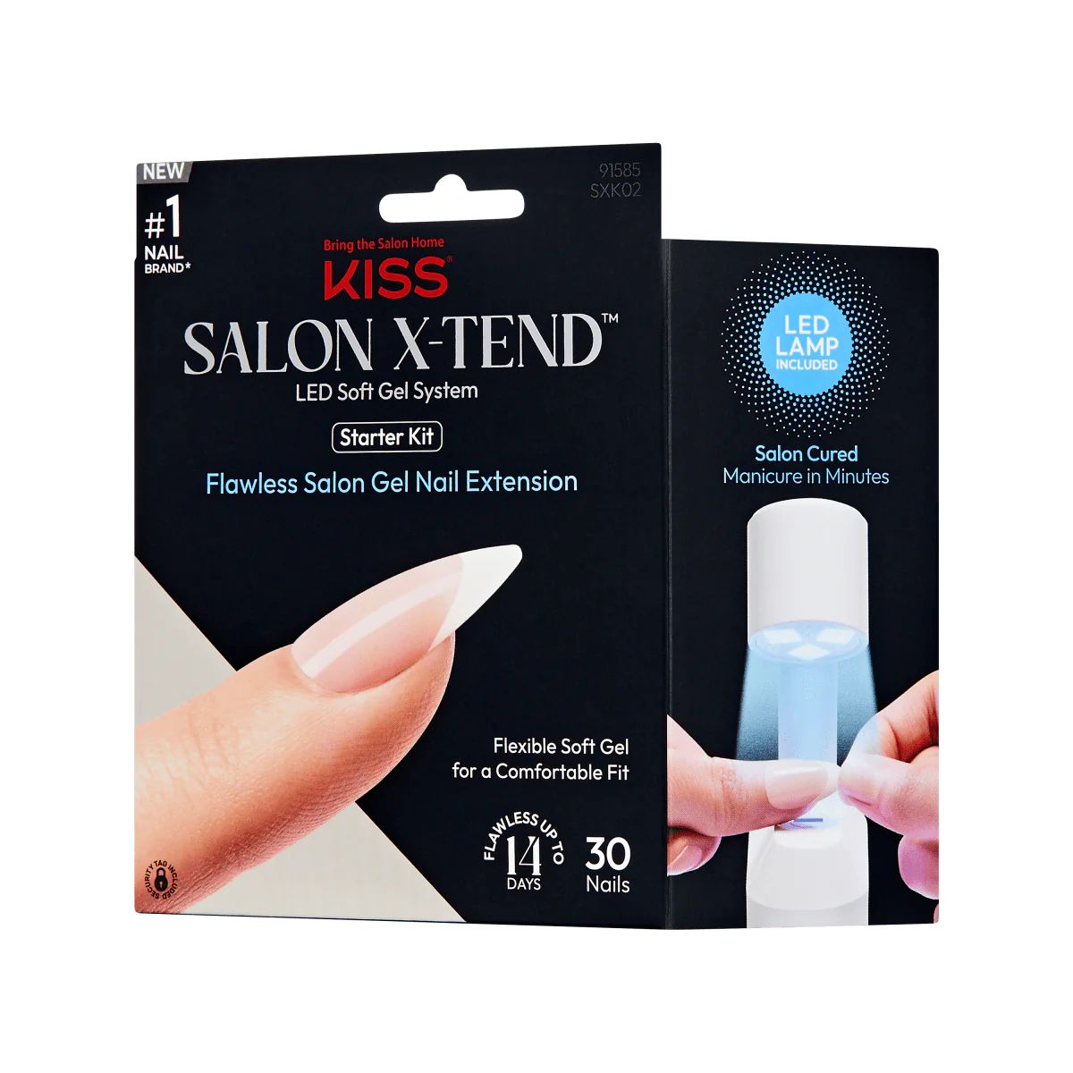 KISS Salon X-tend LED Soft Gel System Starter Kit, 'Pure', White, Medium Oval, 36 Ct. | KISS, imPRESS, JOAH