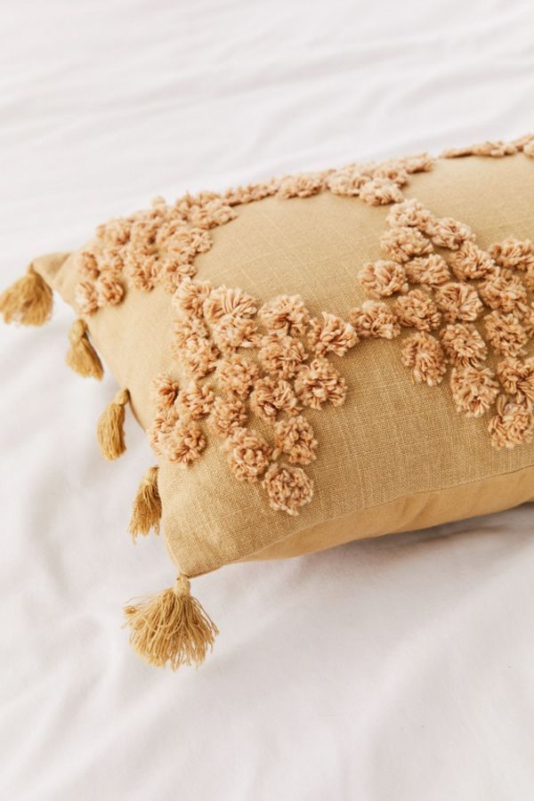 Tufted Geo Bolster Pillow | Urban Outfitters (US and RoW)