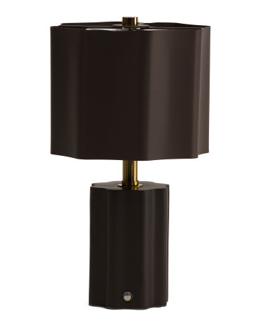 6.5x11 Cordless Rechargeable Scalloped Table Lamp | TJ Maxx