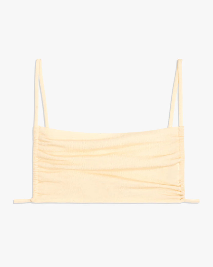 Ruched Bandeau Top - Beige S | We Wore What