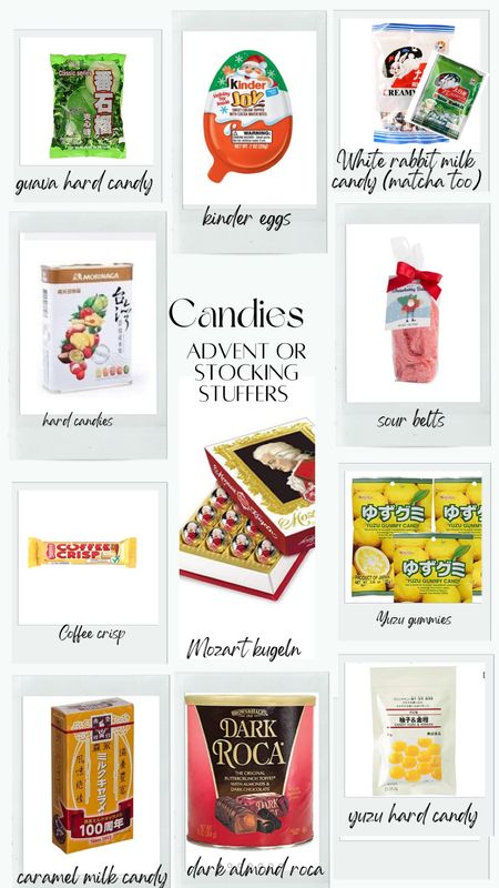 stocking stuffer and advent candy ideas for the sweet tooth. a mix of western and Asian faves  

#LTKHoliday #LTKGiftGuide #LTKSeasonal
