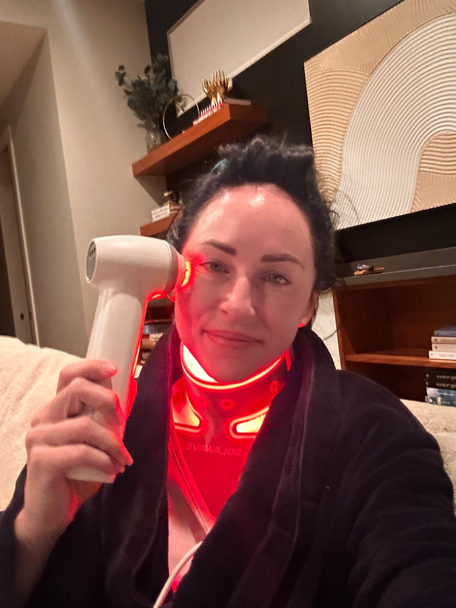 Red light therapy morning and night!