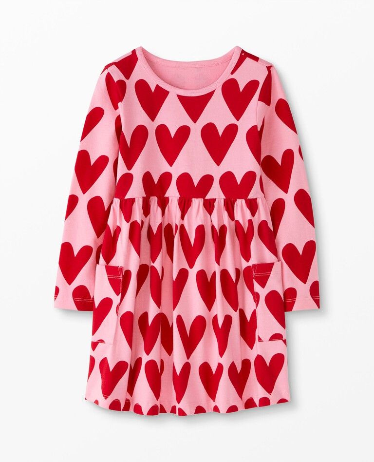 Valentines Long Sleeve Print Pocket Dress | Hanna Andersson