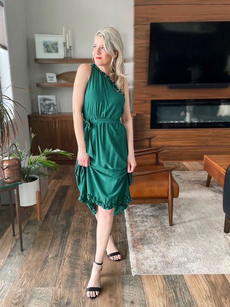 Springing into season with a fresh new look 🌿
chunky heel sandals are Amazon find and dress is from Shein.

#LTKstyletip #LTKshoecrush #LTKtravel