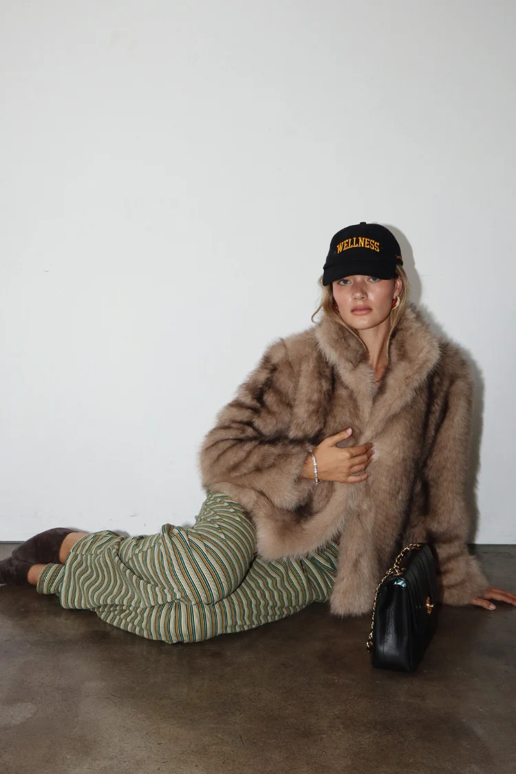 Faux Fur Collar Button Jacket | Confête