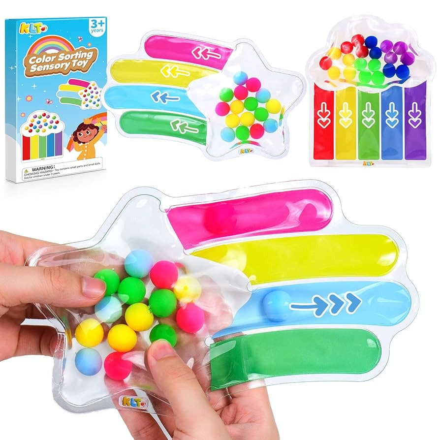 2 PCS Color Sorting Sensory Toys for Toddlers: Quiet Calm Down Corner Supplies for Kids - Fine Mo... | Amazon (US)