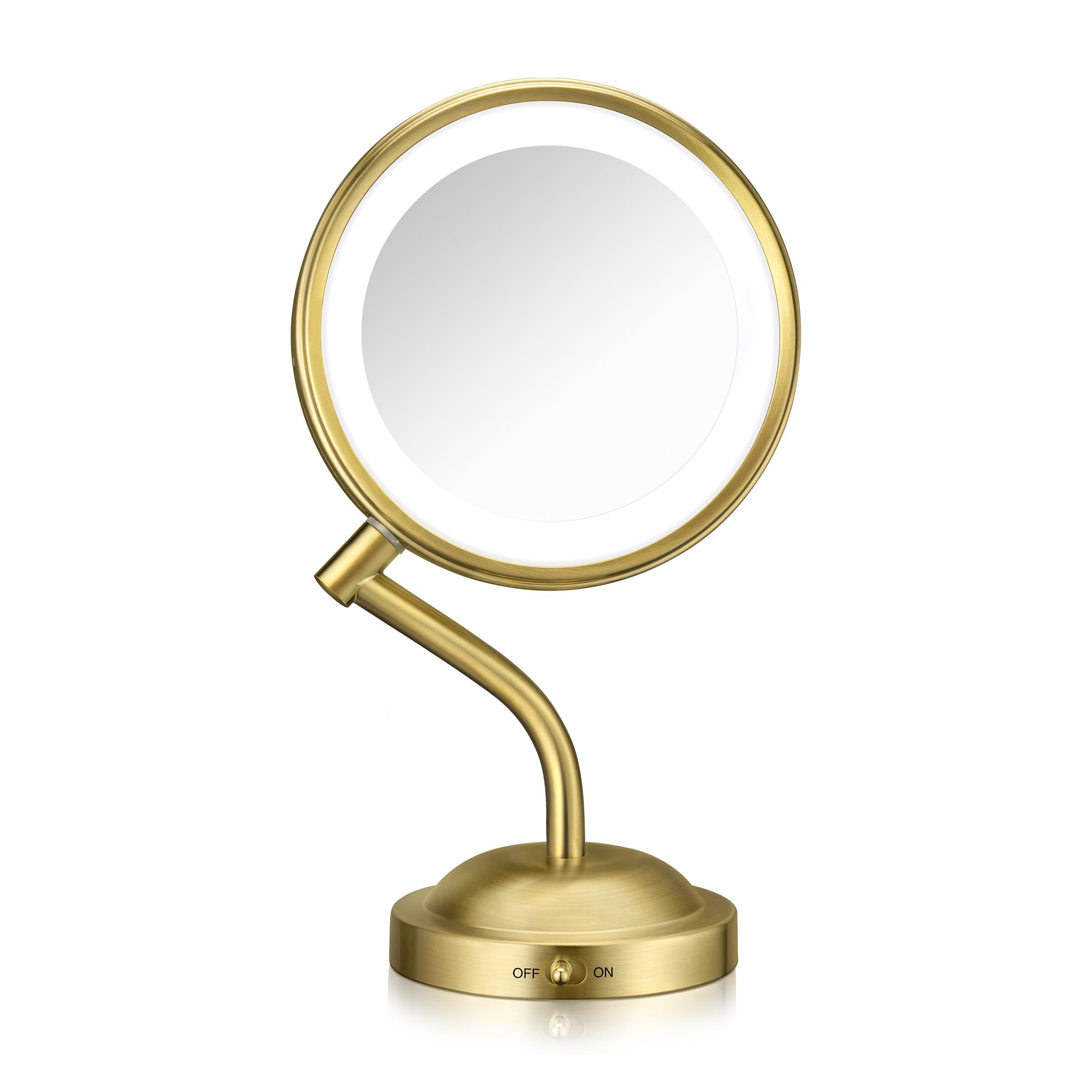 Conair Lighted Makeup Mirror, LED Vanity Mirror, 1X/5X Magnifying Mirror, Battery Operated in Bru... | Amazon (US)