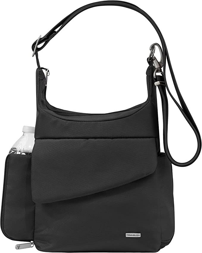 Travelon Women's Anti-Theft Classic Messenger Bag, Black, One Size | Amazon (US)