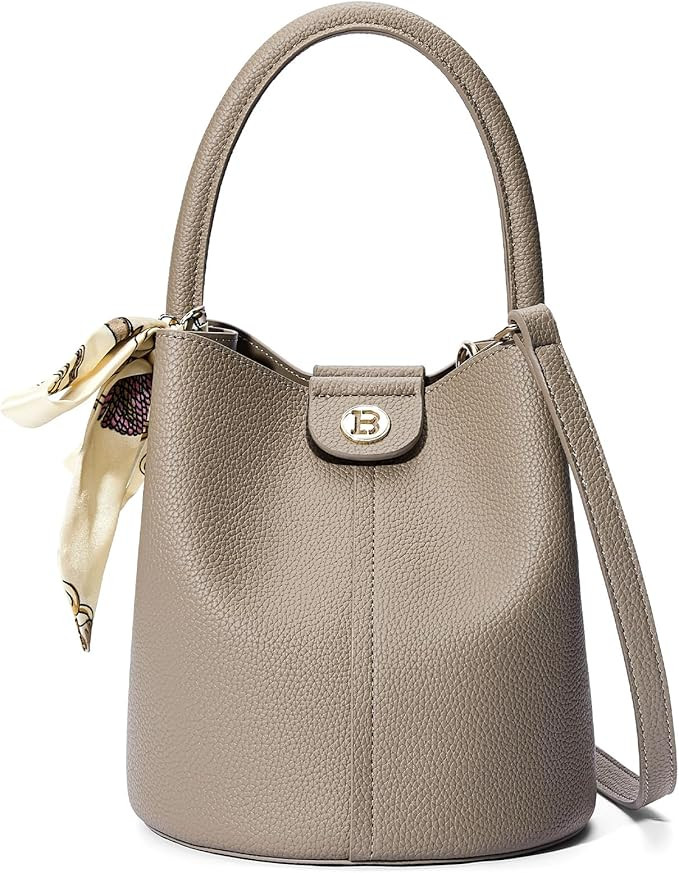 BOSTANTEN Small Crossbody Bags for Women Vegan Leather Mini Bucket Handbag Removable Shoulder Str... | Amazon (US)