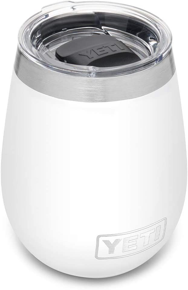 YETI Rambler 10 oz Wine Tumbler, Vacuum Insulated, Stainless Steel with MagSlider Lid, White | Amazon (US)